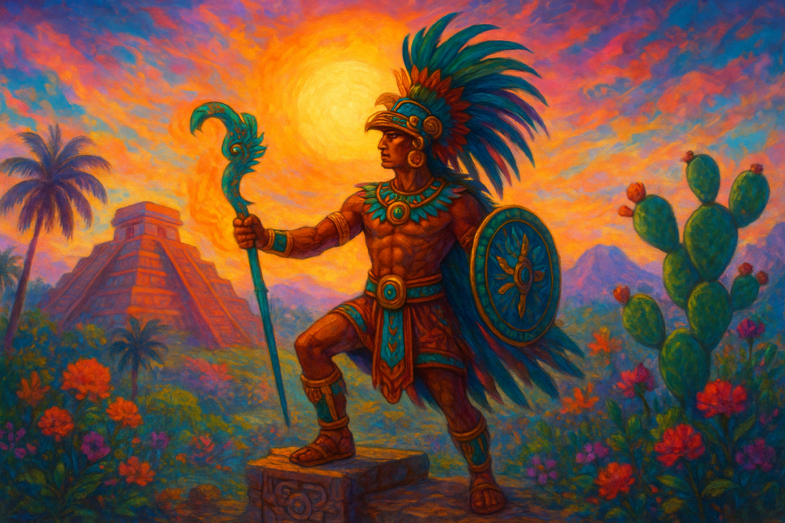 Huitzilopochtli, Aztec mythology (Mexico)