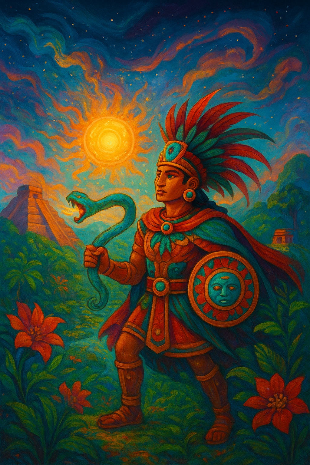 Huitzilopochtli, Aztec mythology (Mexico)